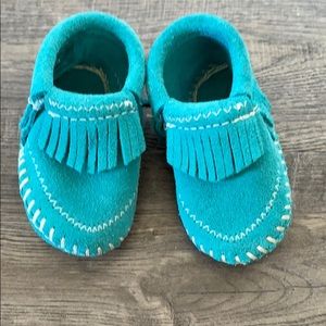Teal Minnetonka Moccasins